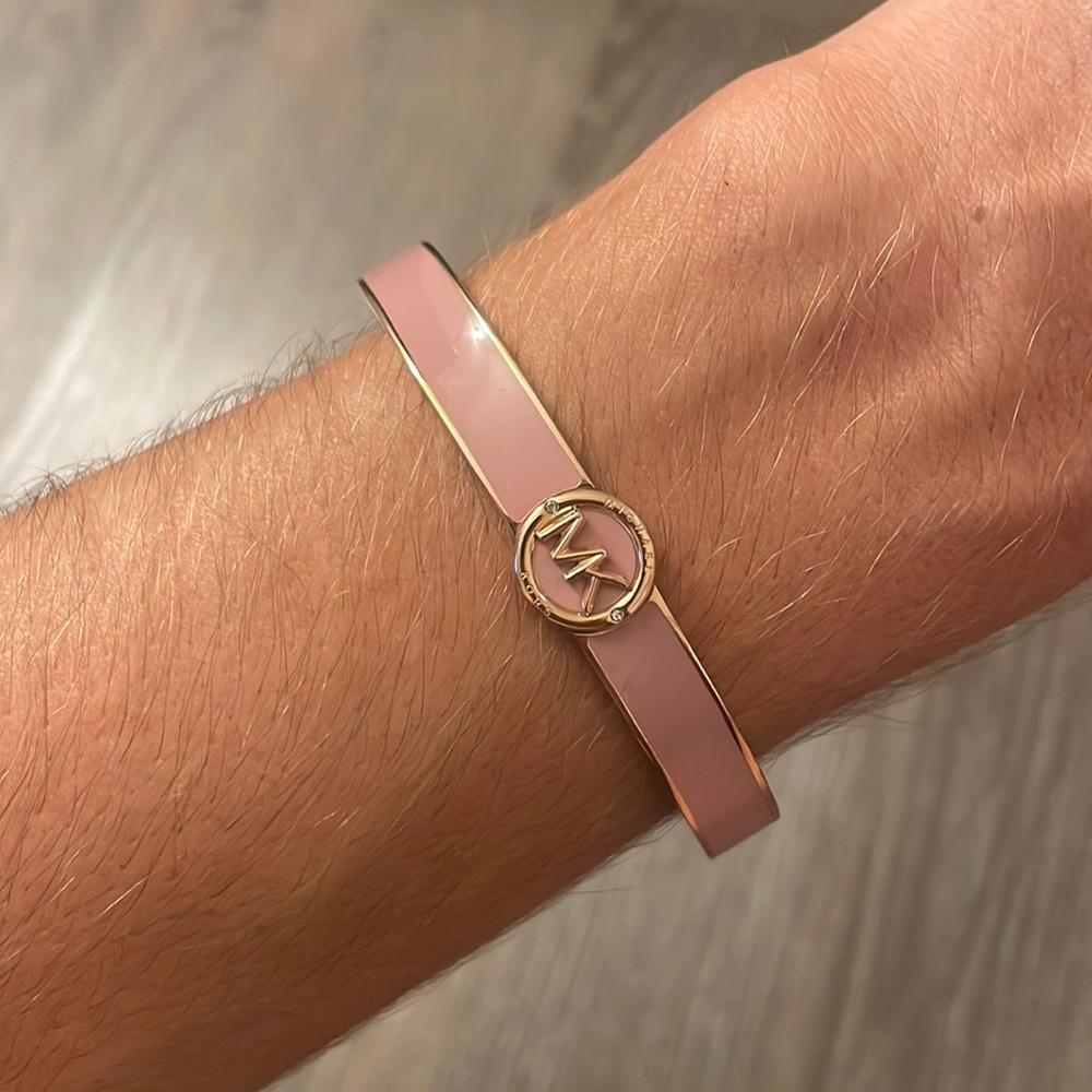 Michael Koran Pink Rose Gold Bracelet